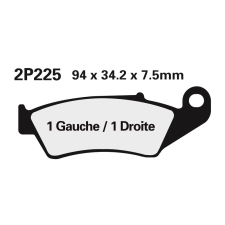 Nissin utcai/terepjáró szinterelt fémbetétek - 2P-225ST-MX egyéb motorkerékpár alkatrész