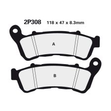 Nissin utcai/terepjáró szinterelt fémbetétek - 2P-308ST egyéb motorkerékpár alkatrész