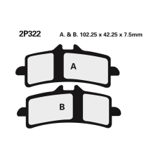 Nissin utcai/terepjáró szinterelt fémbetétek - 2P-322ST egyéb motorkerékpár alkatrész
