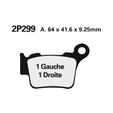 Nissin Utcai/Terepjáró Szintermetál Fékbetétek - 2P-299ST egyéb motorkerékpár alkatrész
