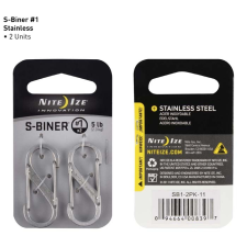 Nite Ize S-Biner #1 Silver - rozsdamentes karabiner vadász és íjász felszerelés