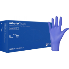  NITRYLEX BASIC A100 BLUE - nitril púdermentes kék vizsgálókesztyű XS védőkesztyű