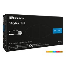 Nitrylex® black púdermentes nitril vizsgálókesztyű - XL, Nitril, 100 védőkesztyű