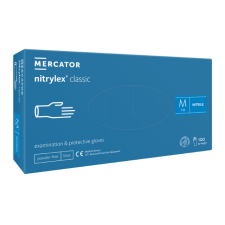 Nitrylex® classic blue púdermentes nitril vizsgálókesztyű - L, Nitril, 100 védőkesztyű