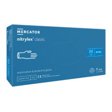  Nitrylex® classic blue púdermentes nitril vizsgálókesztyű - XL, Nitril, 100