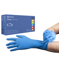 Nitrylex Classic nitril gumikesztyű kék - hosszított védőkesztyű