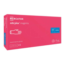  Nitrylex® magenta púdermentes nitril vizsgálókesztyű - S, Nitril, 100 védőkesztyű
