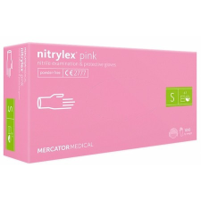 Nitrylex púdermentes nitril kesztyű S 100db/doboz PINK védőkesztyű