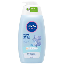 Nivea Baby tusfürdő gyengéd fürdéshez 450 ml babafürdető, babasampon