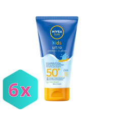Nivea Kids Ultra Protect & Play Napozó Krém FF50+ KARTON - 6 db naptej, napolaj