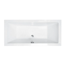 NIWELL Luxury BESCO QUADRO fényes fehér színű akril egyenes kád 175x80 kád, zuhanykabin