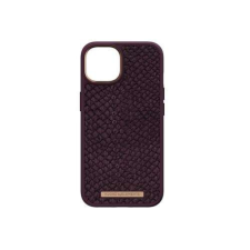 Njord byELEMENTS Salmon Leather MagSafe iPhone 14 tok padlizsán színű (NA41SL03) (NA41SL03) tok és táska