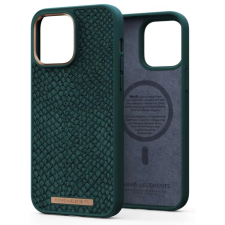 Njord Salmon bőr Magsafe hátlaptok iPhone 14 Pro Max zöld tok és táska