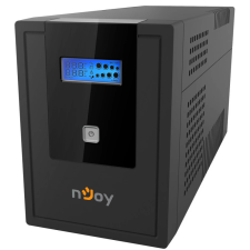 Njoy Szünetmentes 2000VA - Cadu 2000 (4 Schuko, line-interaktív, USB menedzsment, RJ11/45 vonalvédelem(1Gb/s), fekete) szünetmentes áramforrás