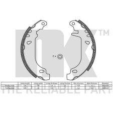 NK Fékpofakészlet NK 2799572 fékbetét