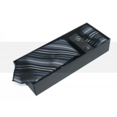  NM nyakkendő szett - Szürke csíkos