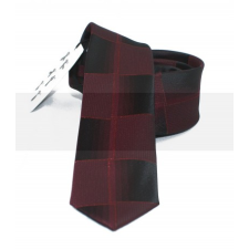  NM slim nyakkendő - Bordó-fekete kockás nyakkendő