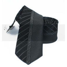  NM slim nyakkendő - Fekete-ezüst mintás