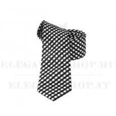  NM slim nyakkendő - Fekete-fehér kockás