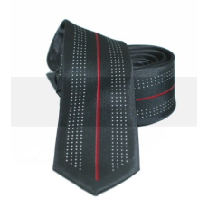  NM slim nyakkendő - Fekete-piros mintás