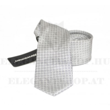  NM slim szövött nyakkendő - Ezüst kockás nyakkendő