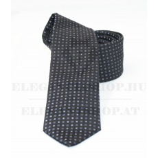  NM slim szövött nyakkendő - Fekete aprómintás