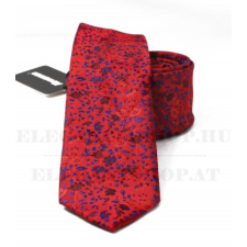  NM slim szövött nyakkendő - Piros virágos nyakkendő