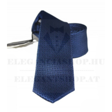  NM slim szövött nyakkendő - Sötétkék mintás nyakkendő