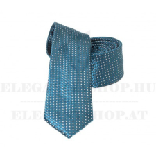  NM slim szövött nyakkendő - Tengerzöld pöttyös nyakkendő