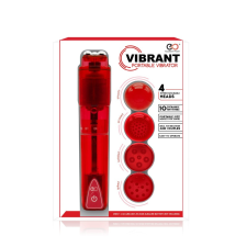 NMC Vibbrant Portable Vibrator - mini vibrátor - 14 cm (piros) vibrátorok