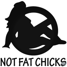  No FAT Chicks nő - Autómatrica matrica