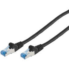 No-name Patchkabel CAT6a RJ45 S/FTP 7,5m Black (75717-S) kábel és adapter