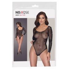 NO:XQSE NO:XQSE - hosszúujjú, csillogó necc body - fekete (S-L) body