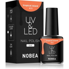 NOBEA UV & LED Nail Polish gél körömlakk UV / LED-es lámpákhoz fényes árnyalat Tropical island #35 6 ml körömlakk