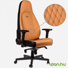 Noblechairs ICON Valódi bőr konyak/Fekete forgószék