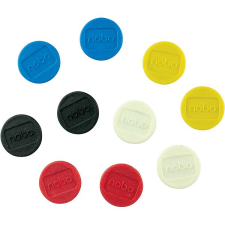 NOBO 20 mm-es, színes - 10 darabos csomagban táblamágnes