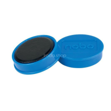 NOBO Korong mágnes, fehértáblához, 30 mm, 4 db, NOBO, kék táblamágnes