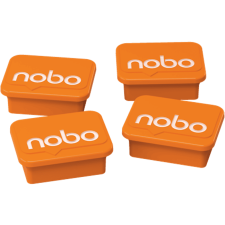 NOBO Mágnes fehértáblához, 4db, narancs (1905327) táblamágnes