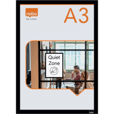 NOBO Posztertábla, fali, A3 méret, műanyag keret, 2 db, NOBO, fekete (1915700) kreatív és készségfejlesztő