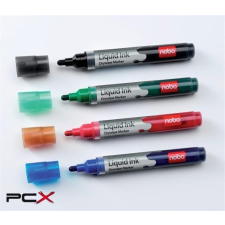 NOBO Táblamarker készlet, folyékonytintás, NOBO 4 különböző szín filctoll, marker