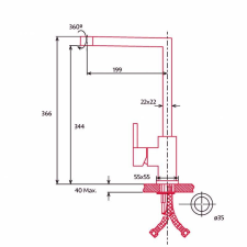 Nodor - Csaptelep NorFlow TUCAN INOX - A készlet erejéig rendelhető! csaptelep