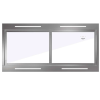 Nodor - Páraelszívó NorBreeze ISLA DEIMOS 1400 TWIN RF Hob to Hood
