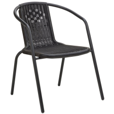 Noela BISTRO kerti szék, rattan utánzat, fekete (34570267) kerti bútor