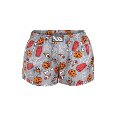  női bő szárú boxeralsók Styx art klasszikus gumipánt halloween koporsó (K1752) 3XL