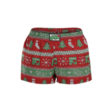 női bő szárú boxeralsók Styx művészet klasszikus gumipánt karácsonyi kötött (K1658) XL női alsó