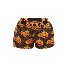  Női bő szárú boxeralsók Styx művészet sportos gumipánt Halloween tök (T1755) M