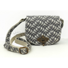  Női bőr válltáska, oldaltáska, szürke és barna ajándéktárgy