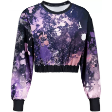  Női funkcionális kivágott pulóver prémium ALTISPORT VOJ/ALW055MI08 FEKETE -VIOLET méret: XXXL