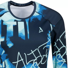  Női funkcionális T -piró hosszú ujjú prémiummal ALTISPORT VOJ/ALW076TR03 KÉK -BLACK méret: M