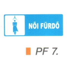  Nöi fürdö PF7 információs címke